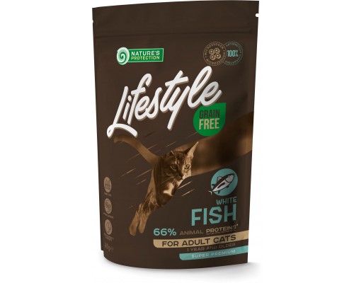 Сухий корм для кішок Nature's Protection Lifestyle Grain Free White Fish Adult Cat 400 г (NPLS45958) Сухий корм для кішок Nature's Protection Lifestyle Grain Free White Fish Adult Cat 400 г (NPLS45958)