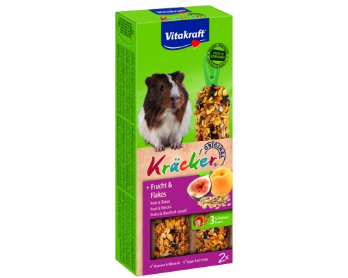 Ласощі для гризунів Vitakraft Kracker з фруктами для морських свинок 112 г (4008239251558)