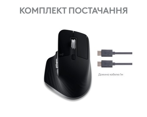 Мишка Logitech MX Master 3S For Mac Performance Wireless Space Grey (910-006571)