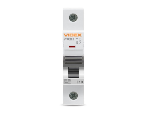 Автоматичний вимикач Videx RS6 RESIST 1п 10А 6кА С (VF-RS6-AV1C10)