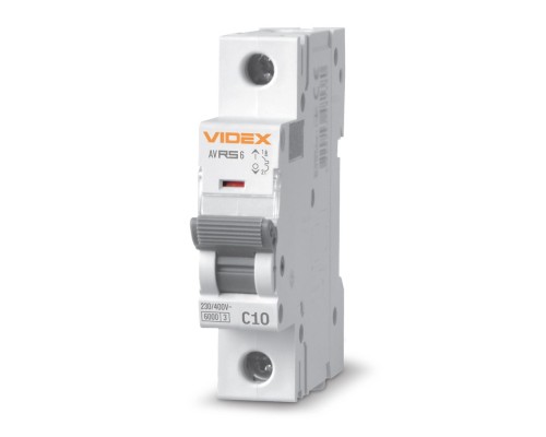 Автоматичний вимикач Videx RS6 RESIST 1п 10А 6кА С (VF-RS6-AV1C10)