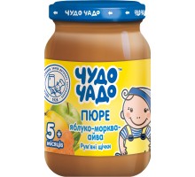Дитяче пюре Чудо-Чадо Яблуко, морква і айва з 5 місяців 170 г (4820016251434)