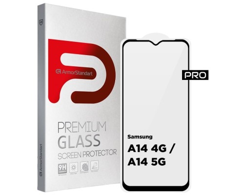Скло захисне Armorstandart Pro Samsung A14 4G / A14 5G Black (ARM66206) Скло захисне Armorstandart Pro Samsung A14 4G / A14 5G Black (ARM66206)