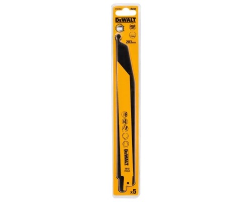 Полотно DeWALT для шабельних пилок, по металу, швидкий пропил, 203 мм, 18 TPI, 5 шт (DT2354)