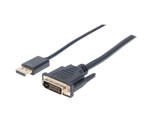 Кабель мультимедійний DisplayPort M to DVI-D 25 M 3.0m Manhattan Intracom (152136)
