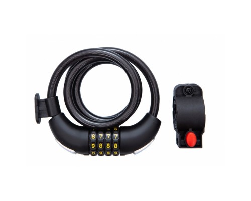 Замок велосипедний Bravvos LOC-148 10mm х 1000mm Black (LCK-068)