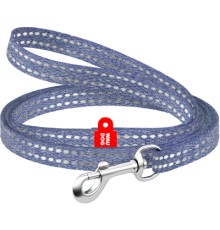 Повідок для котів WAUDOG Re-cotton світловідбивний XS 200х1 см синій (164412)