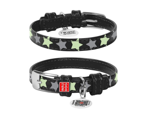 Нашийник для тварин WAUDOG Glamour з QR паспортом 