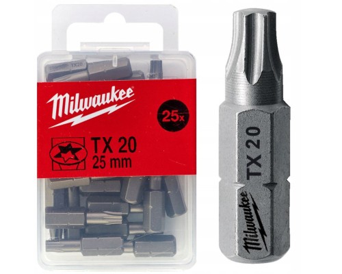 Набір біт Milwaukee TX20, 25мм, 25шт (4932399596)