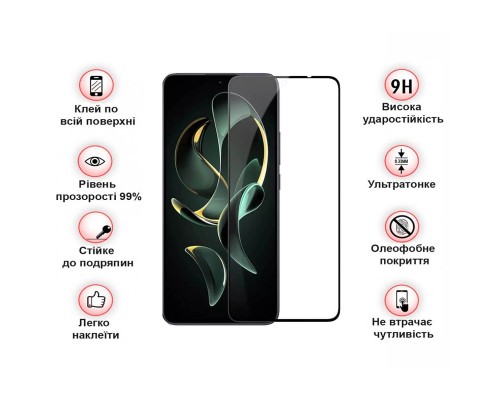Скло захисне BeCover Xiaomi 13T/13T Pro Black (710171)