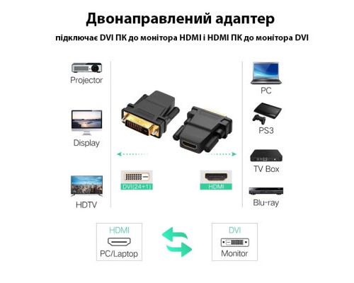 Перехідник DVI-D (24+1) male to HDMI female 1080p ST-Lab (U-994)