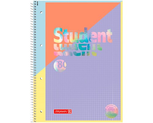 Зошит Brunnen Коледж-блок А4 Premium у клітинку 80 аркушів Intoxicate (10 679 28 69)