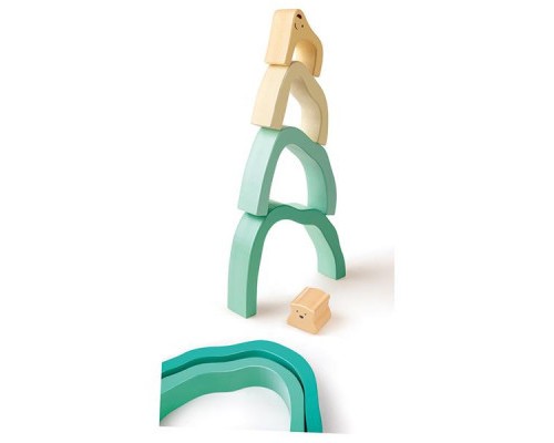 Розвиваюча іграшка Hape дерев'яна пірамідка Ведмедик (E0490)