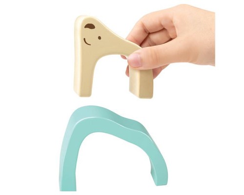 Розвиваюча іграшка Hape дерев'яна пірамідка Ведмедик (E0490)