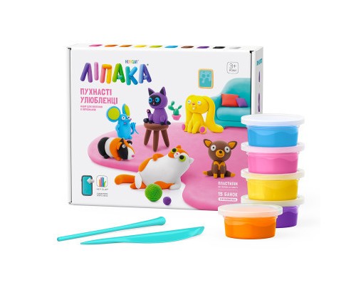 Набір для творчості Lipaka самозастигаючого пластиліну Пухнасті улюбленці (15023-UA01)