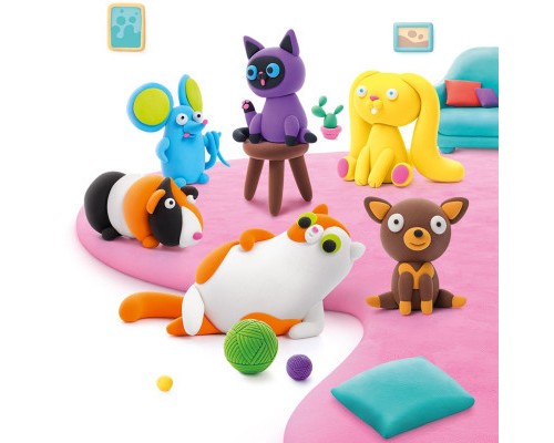 Набір для творчості Lipaka самозастигаючого пластиліну Пухнасті улюбленці (15023-UA01)