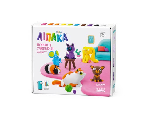Набір для творчості Lipaka самозастигаючого пластиліну Пухнасті улюбленці (15023-UA01)