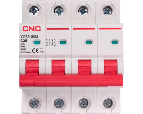 Автоматичний вимикач CNC YCB9-80M 4P C25 6ka (NV821617)