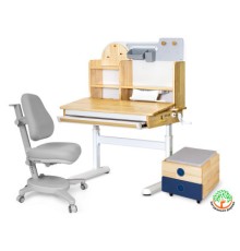 Парта з кріслом Mealux Timberdesk S (парта + крісло + тумба) (BD-685 S+ box BD 920-2 BL+Y-110 G)