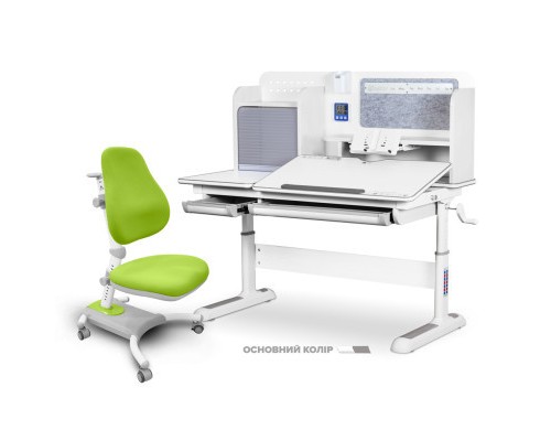 Парта з кріслом Mealux Winnipeg Multicolor + Omega (BD-630 WG/G+Y-220 KZ)