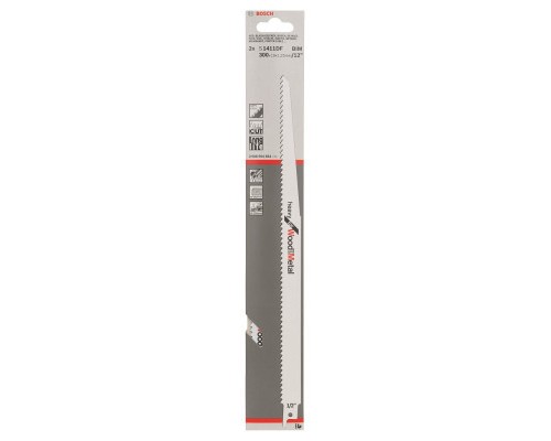 Полотно Bosch по дереву та металу, S 1411 DF, 6TPI, 2шт (2.608.654.834)
