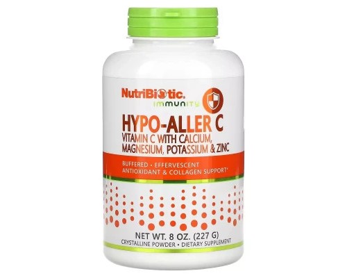 Вітамін NutriBiotic Вітамін C з кальцієм, магнієм, калієм та цинком, Immunity, Hypo-A (NBC-00500)