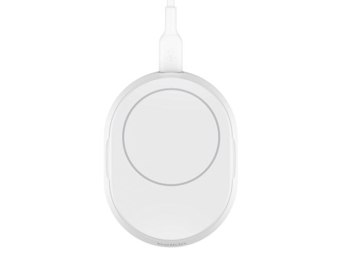 Зарядний пристрій Belkin 15W Magnetic Stand Qi2 white (WIA008BTWH)