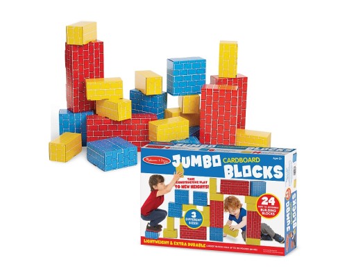 Кубики Melissa&Doug Набір картонних блоків, 24 штуки (MD2783) Кубики Melissa&Doug Набір картонних блоків, 24 штуки (MD2783)