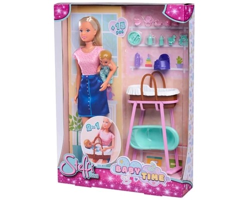 Лялька Simba набір Штеффі Час з малюком, з аксесуарами (5733706)