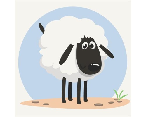 Картина по номерам ArtCraft Овечка 30х30 см (15032-AC) Картина по номерам ArtCraft Овечка 30х30 см (15032-AC)