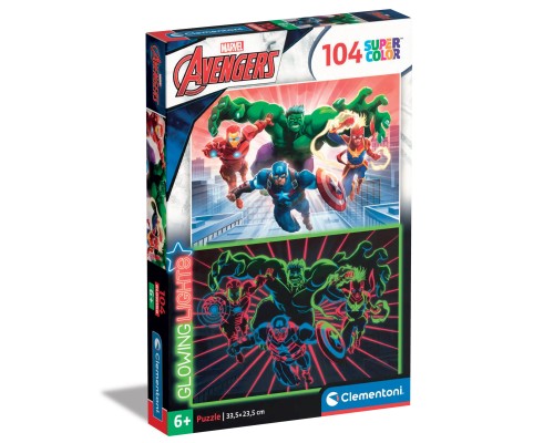 Пазл Clementoni що світиться в темряві Avengers серія Glowing, 104 елементи (27554)