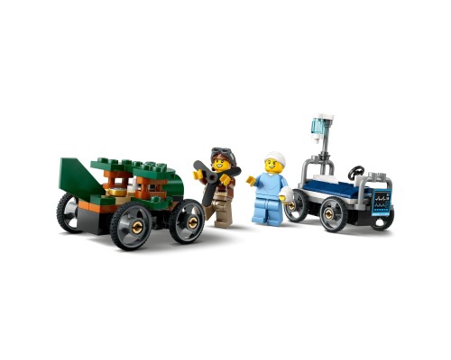 Конструктор LEGO City Літак проти лікарняного ліжка - Набір для перегонів (60459)