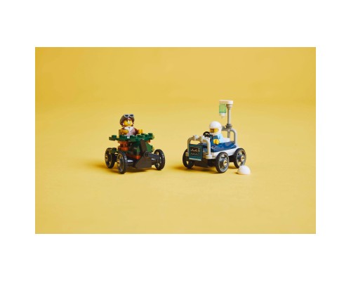 Конструктор LEGO City Літак проти лікарняного ліжка - Набір для перегонів (60459)