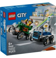 Конструктор LEGO City Літак проти лікарняного ліжка - Набір для перегонів (60459)