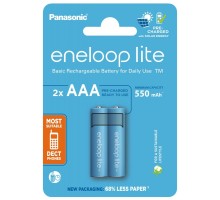 Акумулятор Panasonic AAA Eneloop 550mAh Lite NI-MH * 2 (BK-4LCCE/2CP)