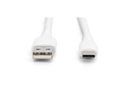 Дата кабель USB 2.0 AM to Type-C 2.0m 60W white Digitus (AK-300340-020-W)