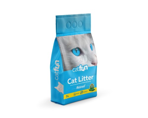 Наповнювач для туалету Catfun бентонітовий натуральний 5 л (8683655071520)