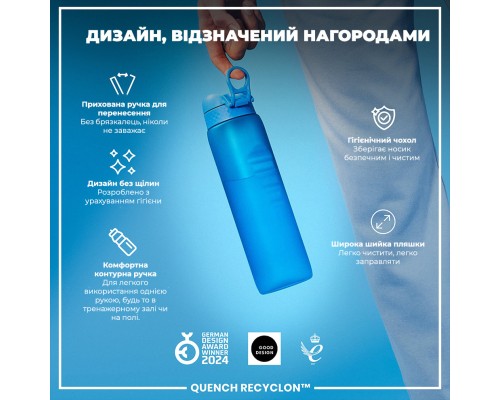 Пляшка для води ION8 OneTouch 1000 мл BPA Free, Blue (I8RF1000BLU)
