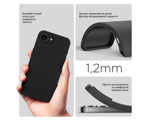Чохол до мобільного телефона BeCover Apple iPhone 16e Black (713238)