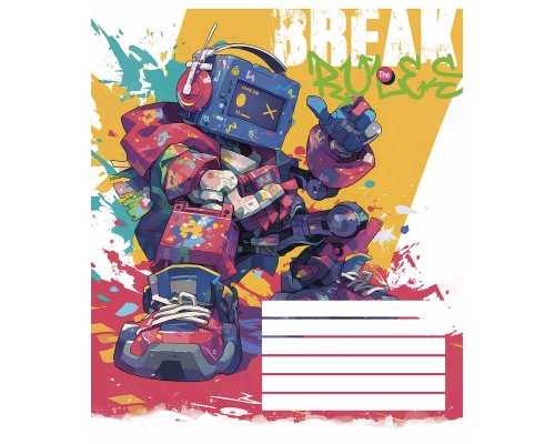 Зошит Школярик Break the rules 12 аркушів лінія (012-3492L)