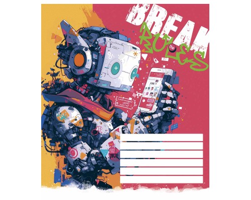 Зошит Школярик Break the rules 12 аркушів лінія (012-3492L)