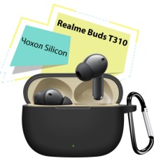 Чохол для навушників BeCover Silicon для Realme Buds T310 Black (713219)