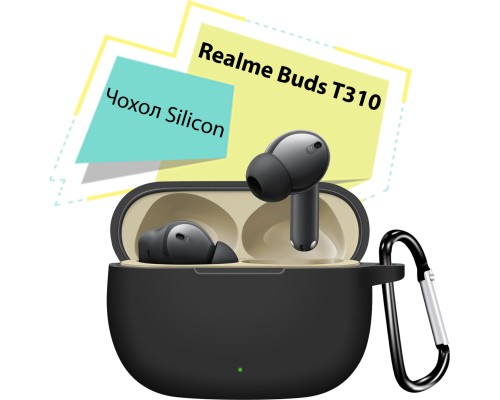 Чохол для навушників BeCover Silicon для Realme Buds T310 Black (713219)