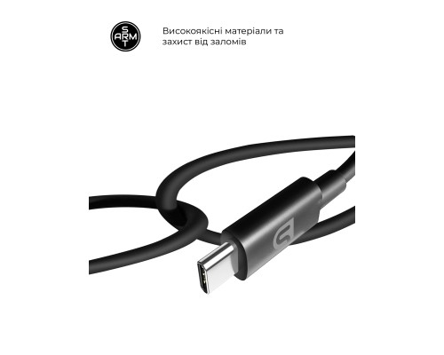 Зарядний пристрій Armorstandart AR-TA800 25W USB-C + cable USB-C to USB-C black (ARM77720)