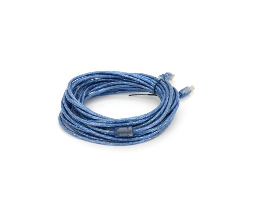 Кабель для принтера USB 2.0 AM/BM 10.0m ferrite blue Voltronic (YT-AM/BM-10TBL)