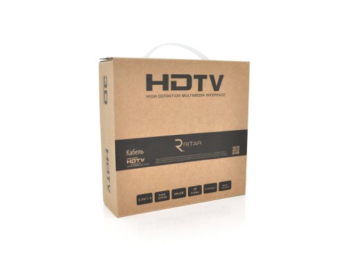 Кабель мультимедійний HDMI M to HDMI M 5.0m V1.4 1080P black Ritar (HDMI(M)/(M)V1.4-5m-94B)