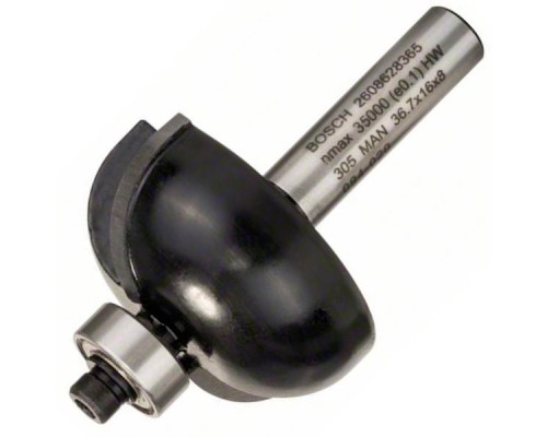 Фреза Bosch Professional галтельна, Std, S8, R12, D36.7, L16 (2.608.628.365)