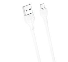 Дата кабель USB 2.0 AM to Micro 5P 1.0m 2.1A white XO (NB200-M-WH)