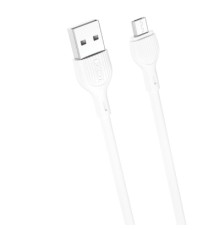 Дата кабель USB 2.0 AM to Micro 5P 1.0m 2.1A white XO (NB200-M-WH)