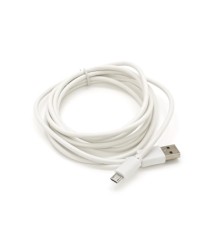 Дата кабель USB 2.0 AM to Micro 5P 2.0m white Voltronic (USB2AMMicW/05104)